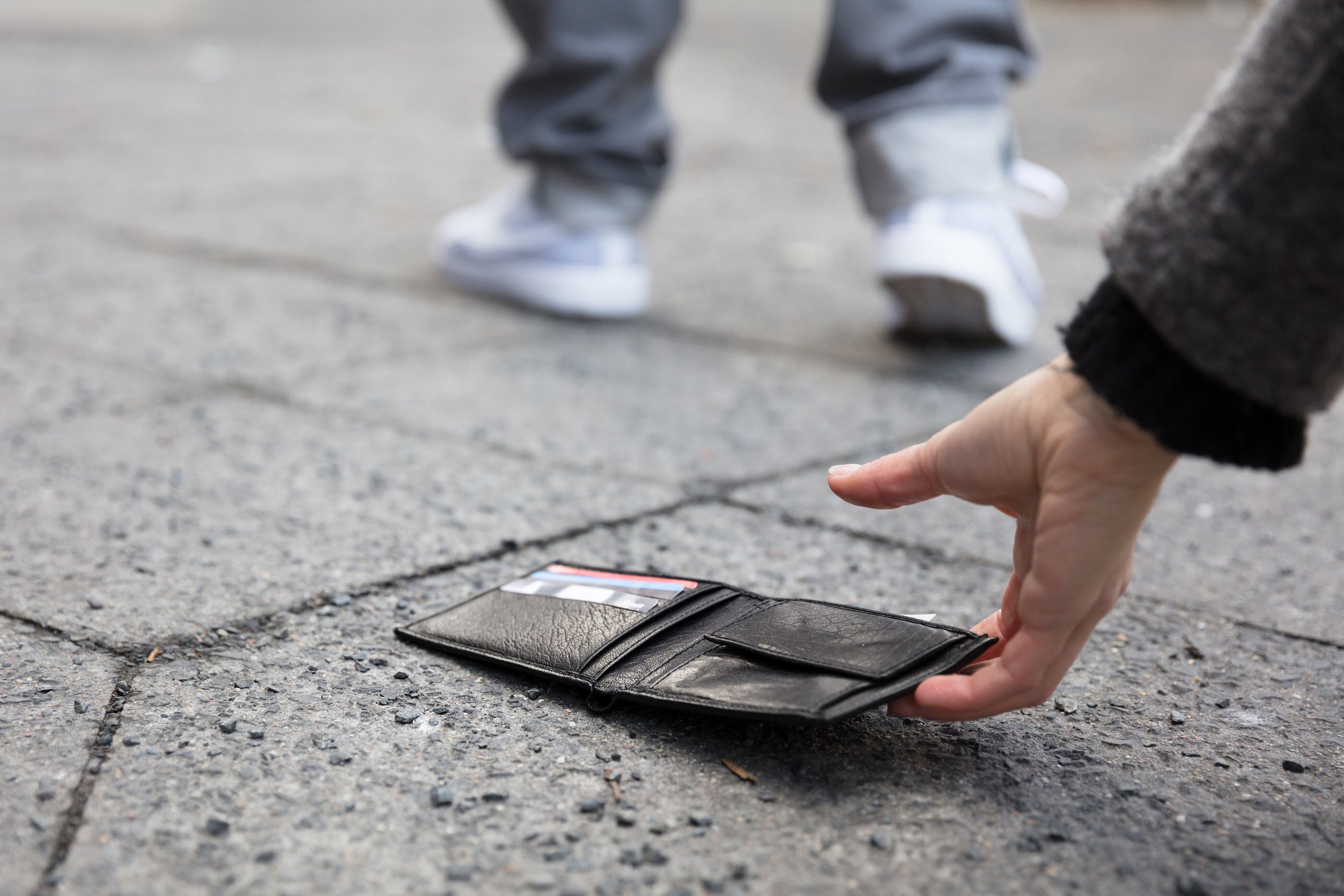 A wallet on the ground