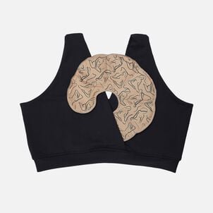 Nyssa FourthWear Postpartum Recovery Bralette & Breast & Chest Ice/Heat Packs, Black, S/M