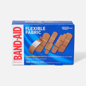 BAND-AID&reg; Flexible Fabric Adhesive Bandages, Assorted Sizes, 100 ct.