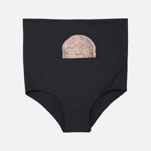Nyssa FourthWear Postpartum Recovery Underwear & Between Legs Ice/Heat Pack, Black, S/M